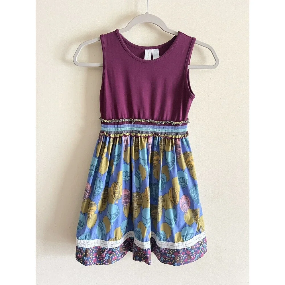 MATILDA JANE  PAINT BY NUMBERS HOT AIR BALLOON SLEEVELESS DRESS GIRLS  SZ 10‎